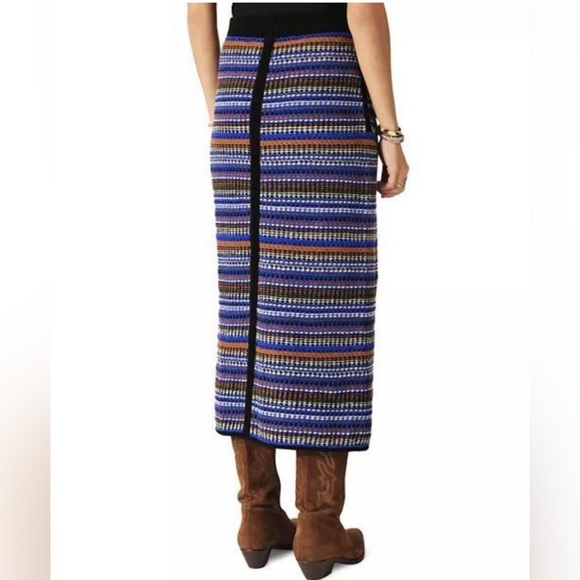 ba&sh Midi Skirt XoXo Color Flame Blue Size Medium // Waist 28" // Length 33" - Picture 3 of 11